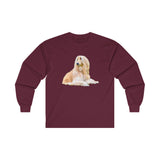 Afghan Hound  Cotton Long Sleeve Tee