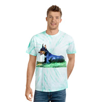 Doberman Pinscher Classic Tie-Dye Cotton Tee, Cyclone