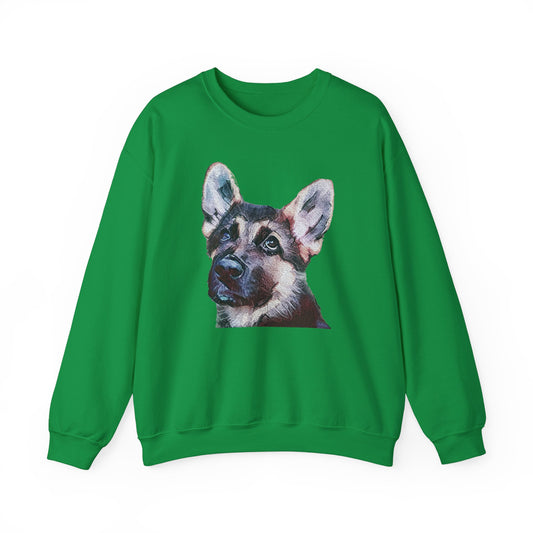 German Shepherd 'Sly' Unisex 50/50 Crewneck Sweatshirt