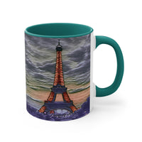 Eiffel Tower Sunset - Accent Coffee Mug, 11oz