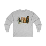 King Charles Spaniels 'Cavalier Club' Classic Cotton Long Sleeve Tee