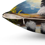 Portuguese Water Dog Spun Polyester Square Pillow