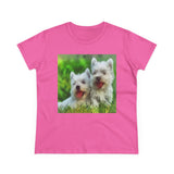 Westies - West Highland Terriers Women's Midweight Cotton Tee