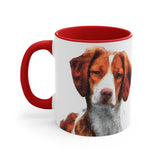 Britanny Spaniel 'Gunner' Accent Coffee Mug, 11oz