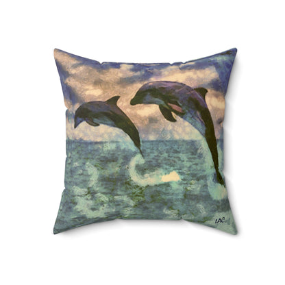 Dolphine 'Flip & Flop' Spun Polyester Throw Pillow