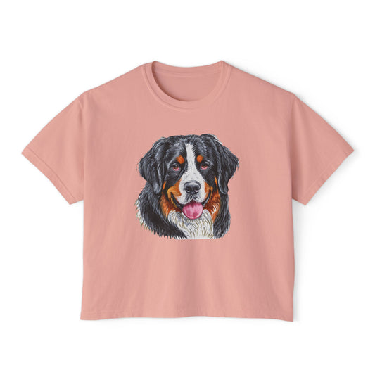Bernese Mountain Dog #2 Women's Oversized Boxy Tee