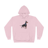 Doberman Pinscher Unisex Fleece Lined Pullover Hoodie Sweatshirt