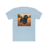 Black Russian Terrier - Men's Fitted Cotton Crew Tee