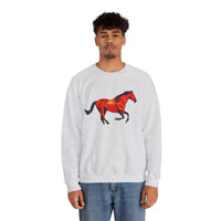 Horses 'Old Red' Unisex 50/50 Crewneck Sweatshirt