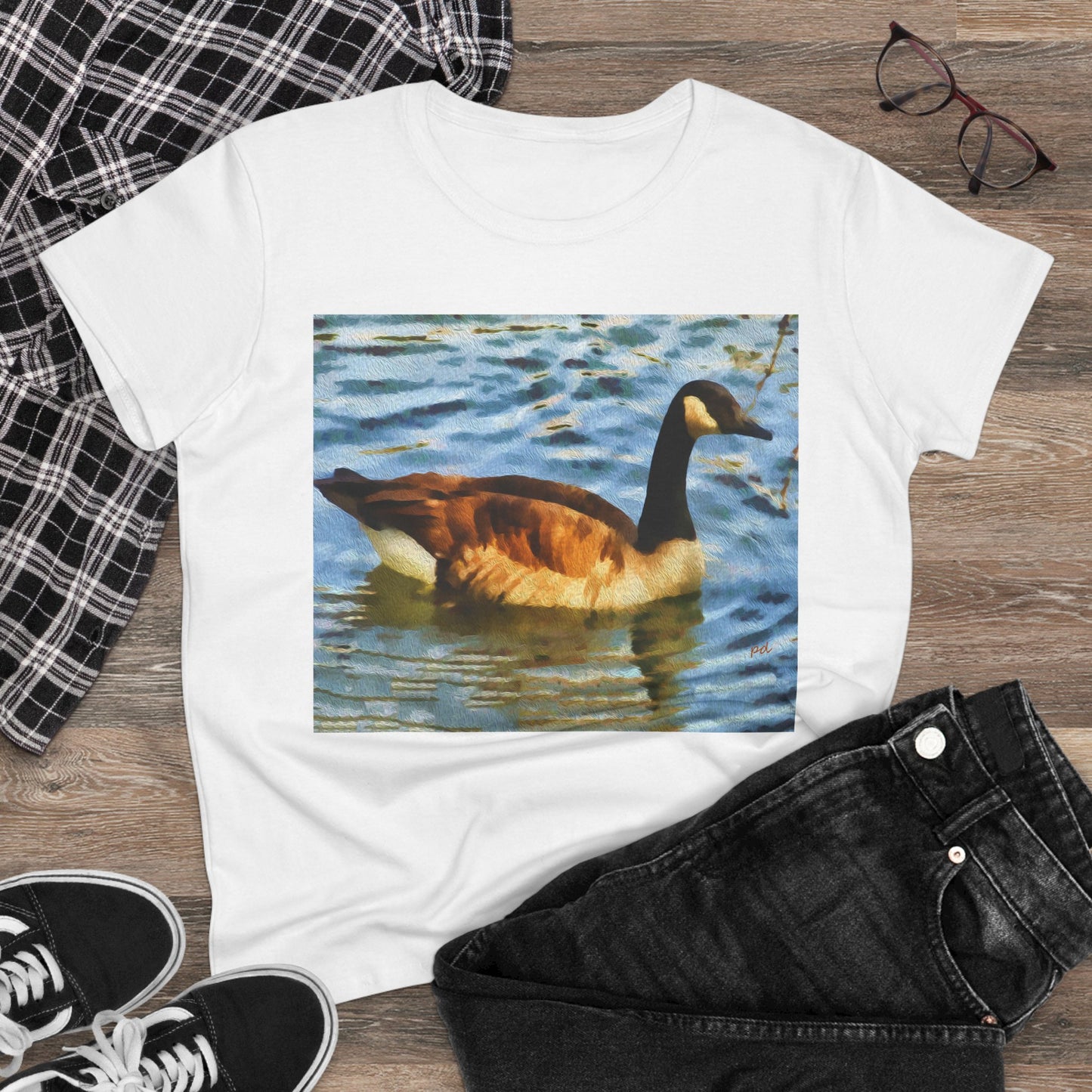 Canadian Geese Women's Midweight Cotton Tee