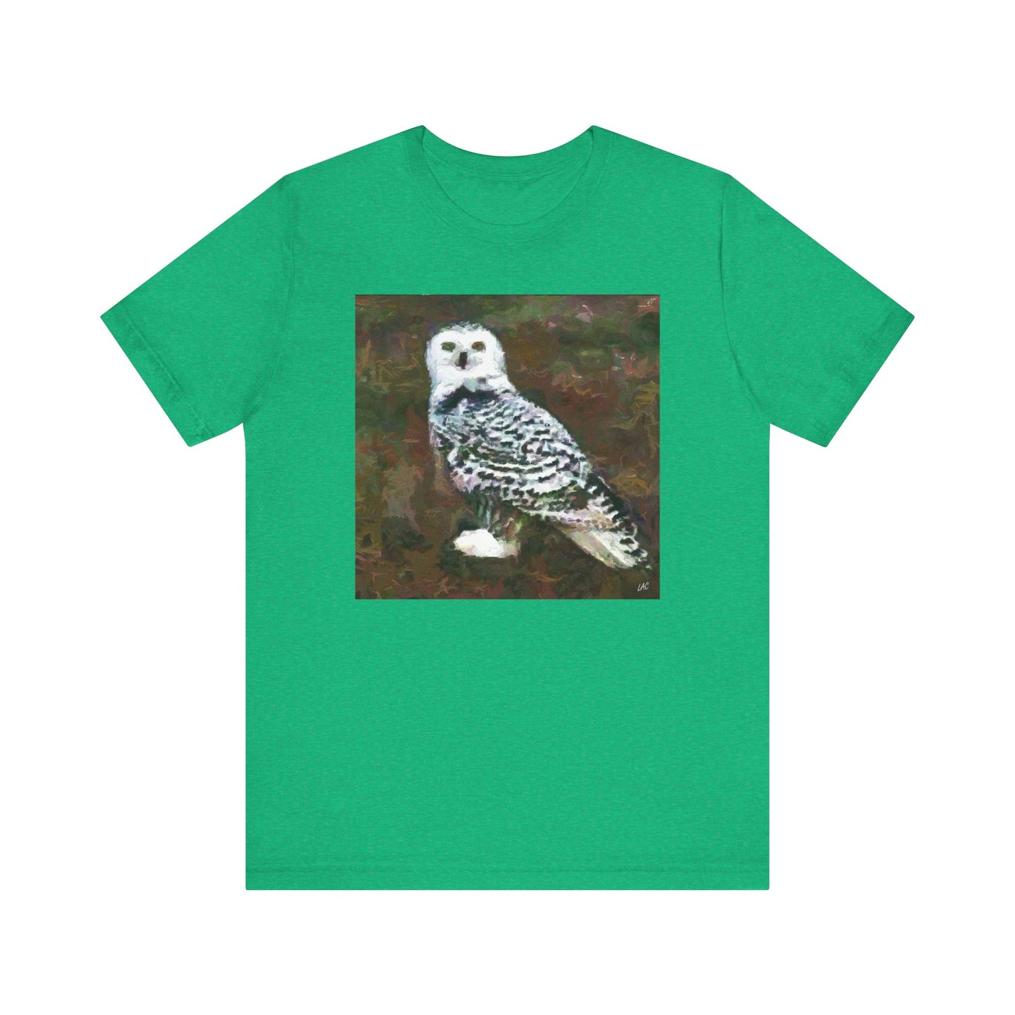 Snowy White Owl - Unisex Jersey Short Sleeve Tee