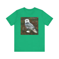 Snowy White Owl - Unisex Jersey Short Sleeve Tee