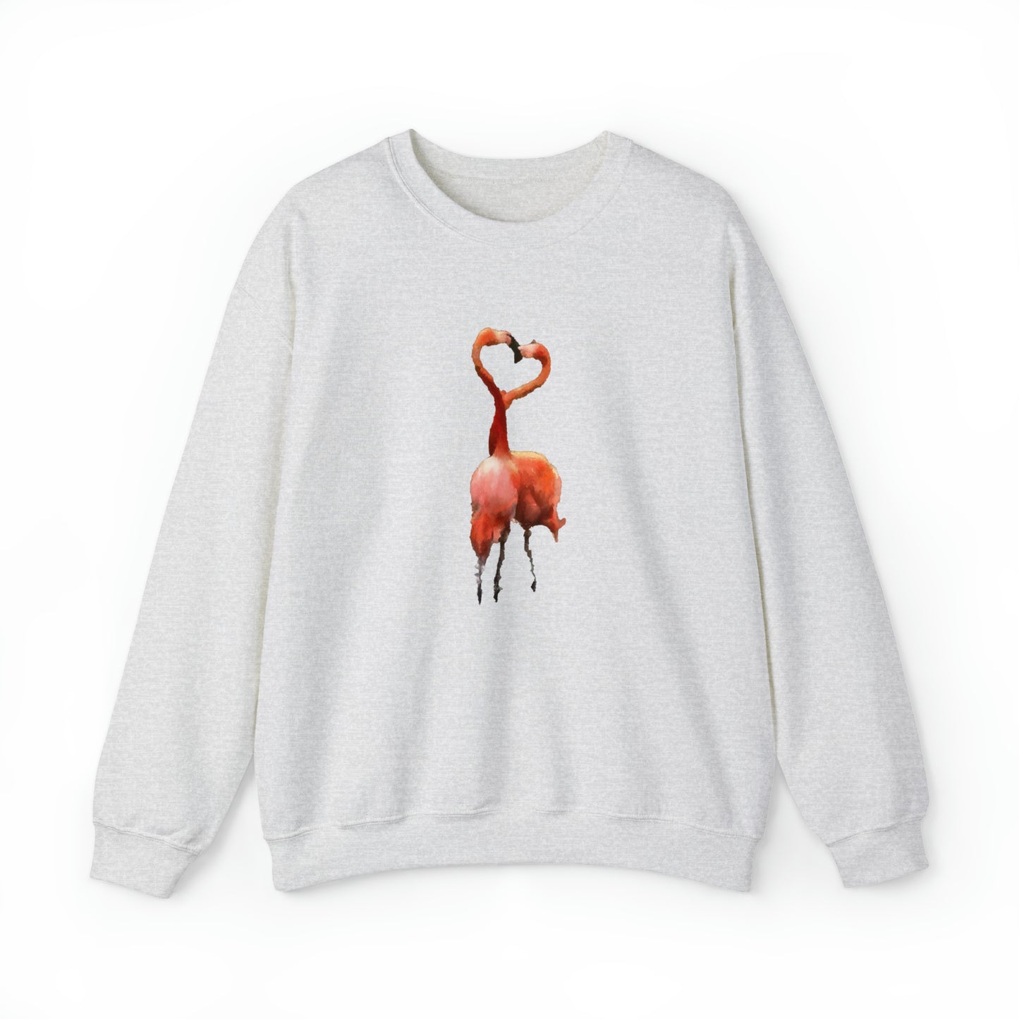 Flamingos 'Love Birds;' Unisex 50/50 Crewneck Sweatshirt