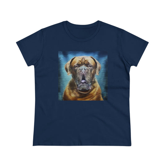 Dogue de Bordeaux Fine Art Painting Women's Midweight Cotton Tee