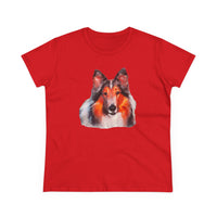 Collie - Rough Coated - Women's Midweight Cotton Tee
