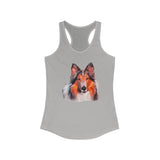 Rough Coated Collie Women's Racerback Tank