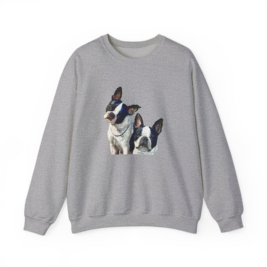 Boston Terriers 'Skipper & Dee Dee' Unisex Crewneck Sweatshirt