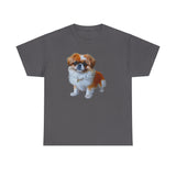 Pekingese Puppy Unisex Classic Heavy Cotton Tee