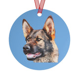 German Shepherd 'Hans' Metal Ornaments