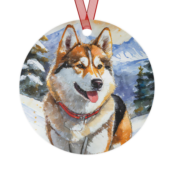 Chinook 'Sled Dog' Metal Ornaments