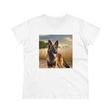 Dutch Sheepdog Women's Fine Art Midweight Cotton Tee