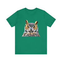 Great Horned Owl 'Hooty' - Unisex Jersey Short Sleeve Tee