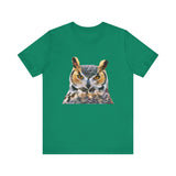 Great Horned Owl 'Hooty' - Unisex Jersey Short Sleeve Tee