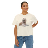 Afghan Hound Women's Oversized Boxy Tee