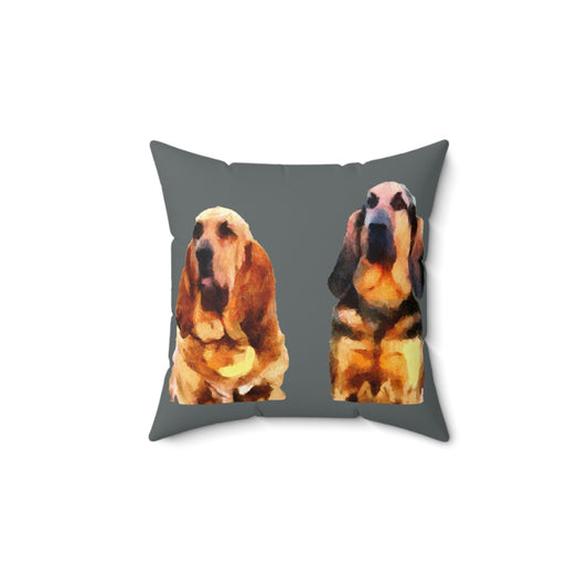 Bloodhounds 'Bear & Bubba' Spun Polyester Throw Pillow