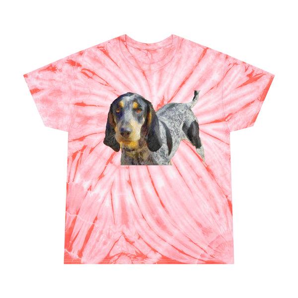 Blue Tick Coonhound Unisex Cotton Tie-Dye Tee, Cyclone