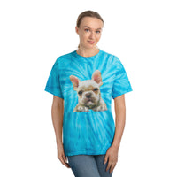 French Bulldog '2' Unisex Tie-Dye Tee, Cyclone