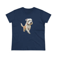 Dandie Dinmont Terrier - Women's Pre-shrunk Midweight Cotton Tee