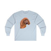 Redbone Coonhound - Unisex Cotton Long Sleeve Tee