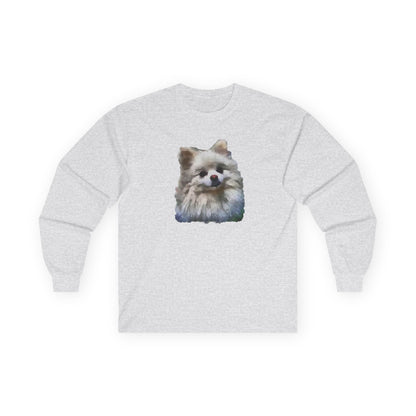 Pomeranian 'Snowball' Unisex Cotton Long Sleeve Tee