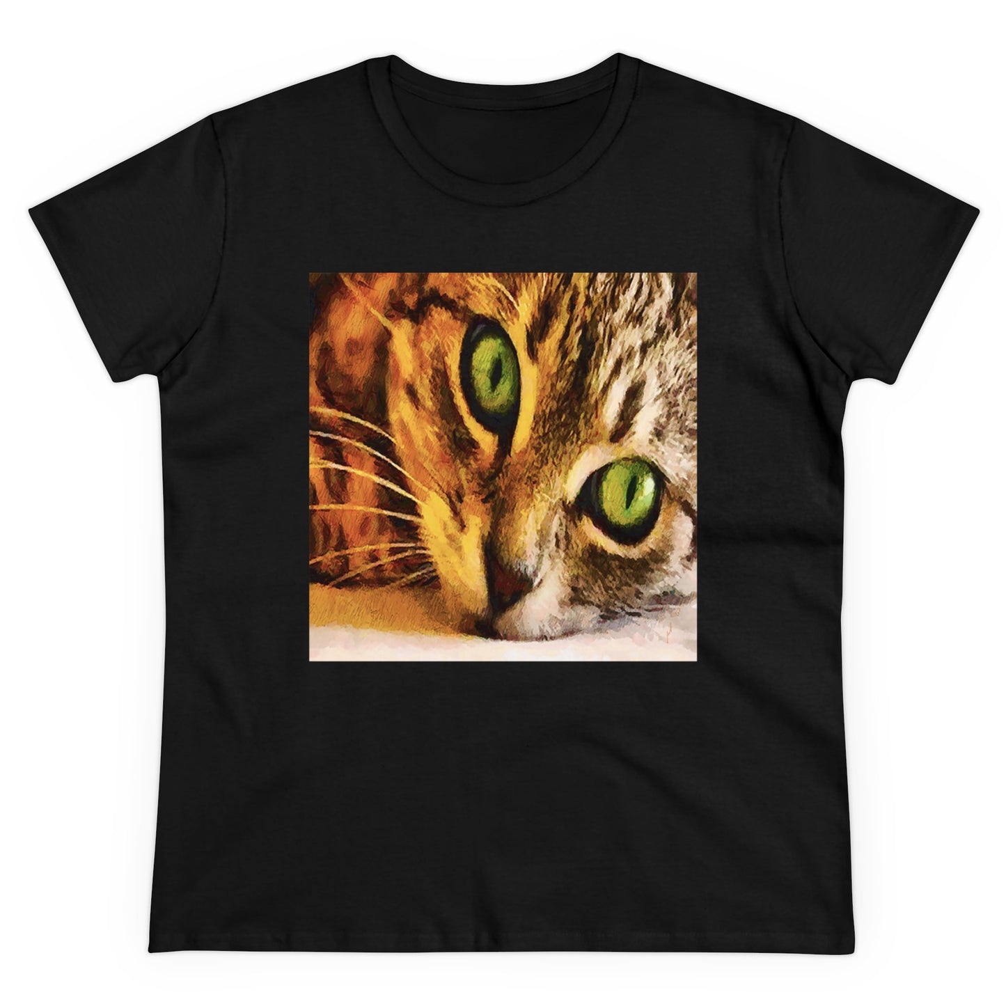 Cat  "Brucies Eyes"Women's Midweight Cotton Tee