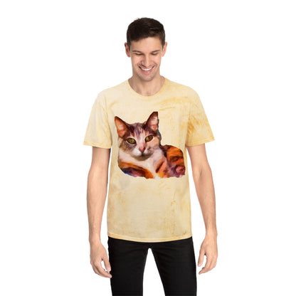 Orange Cat 'Smidget' Unisex Cotton Color Blast T-Shirt