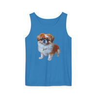 Pekingese Unisex Relaxed Fit Garment-Dyed Tank Top