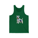 White Schnauzer Unisex Jersey Tank