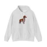 Irish Red & White Setter- Unisex 50/50 Hooded Sweatshirt