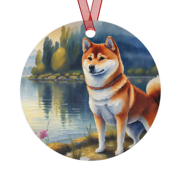 Shiba Inu Christmas Tree Metal Ornaments