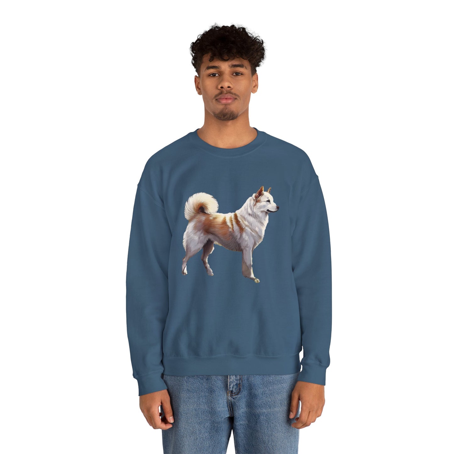 Kishu Ken Unisex 50/50 Crewneck Sweatshirt