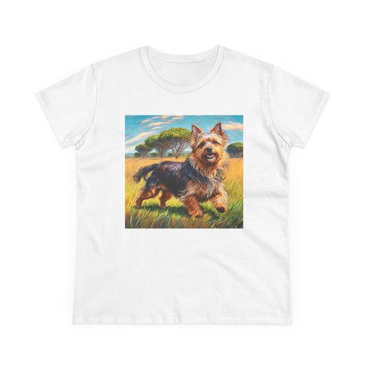 Australian Terrier Women's Midweight Cotton Tee