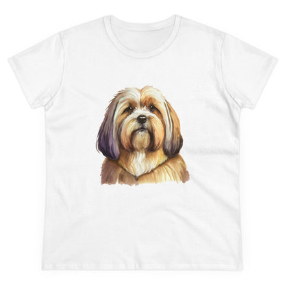 Lhasa Apso Women's Midweight Cotton Tee