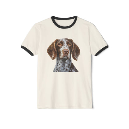 German Wirehaired Pointer Classic Cotton Ringer T-Shirt