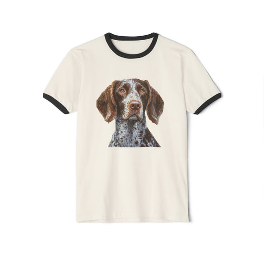 German Wirehaired Pointer Classic Cotton Ringer T-Shirt