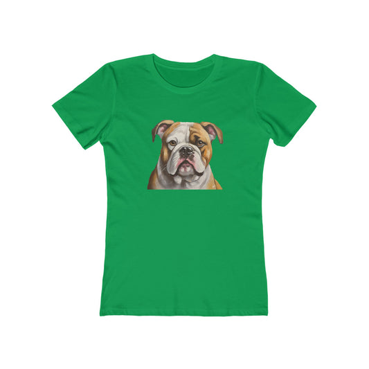 American Bulldog Women's Slim Fitted Ringspun Cotton Tee