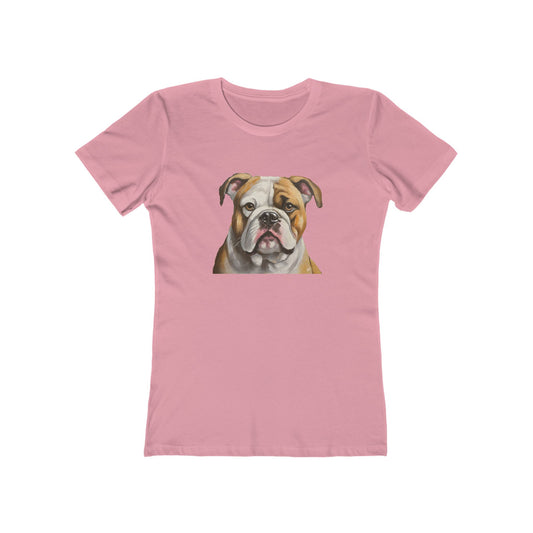 American Bulldog Women's Slim Fitted Ringspun Cotton Tee
