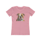 American Bulldog Women's Slim Fitted Ringspun Cotton Tee