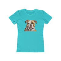 American Bulldog Women's Slim Fitted Ringspun Cotton Tee