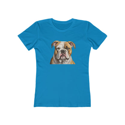 American Bulldog Women's Slim Fitted Ringspun Cotton Tee